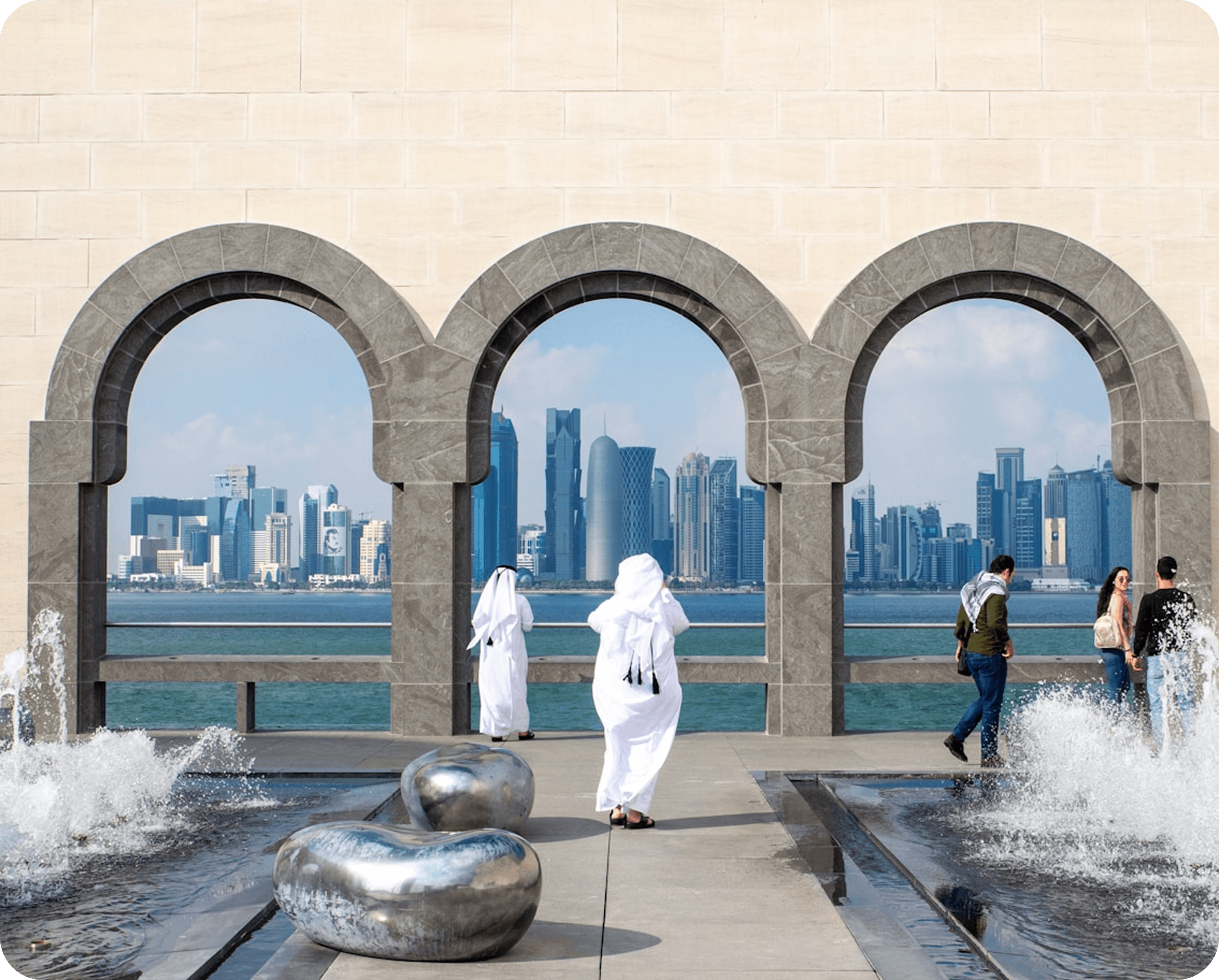Doha skyline by the waterfront
