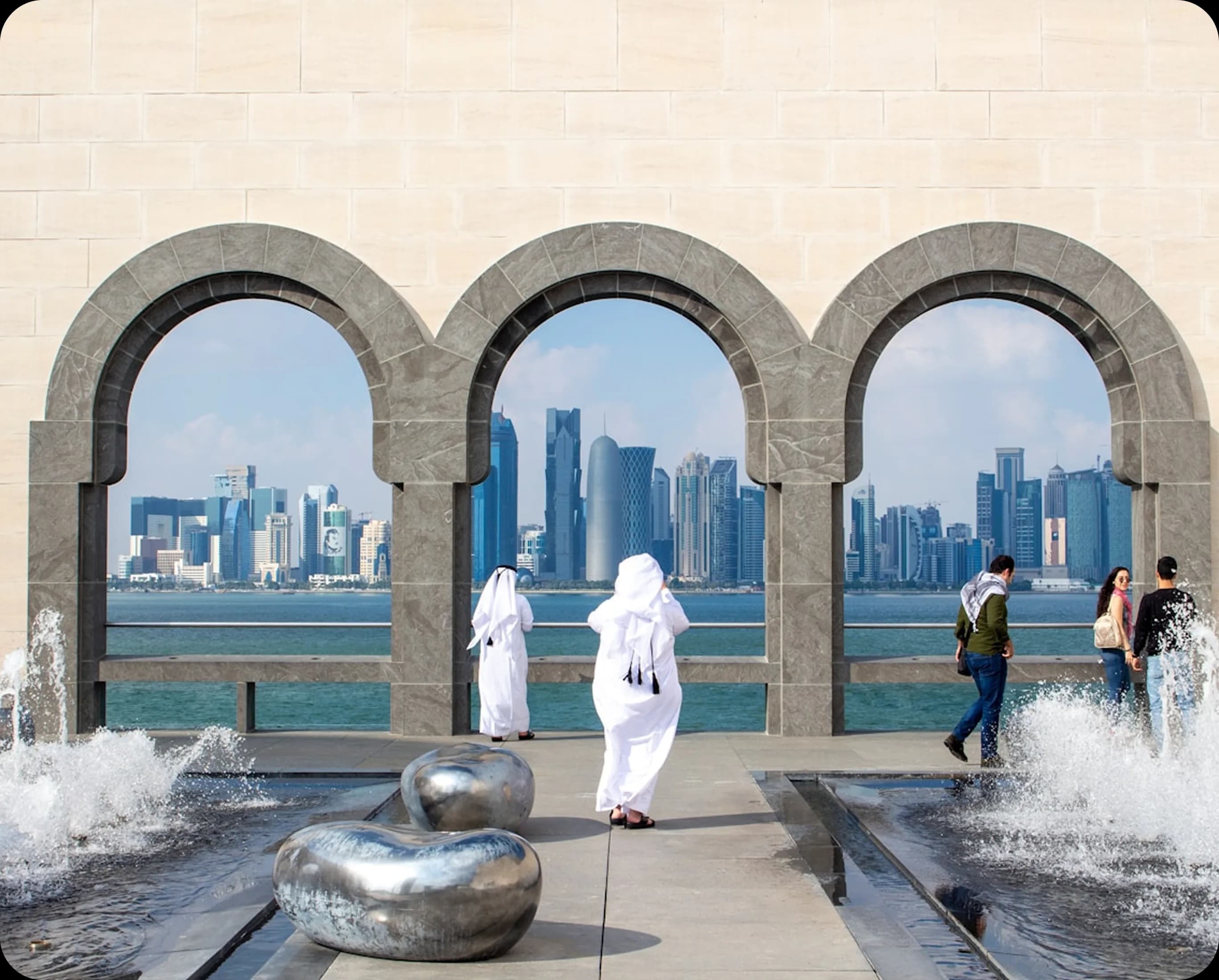 Doha skyline by the waterfront