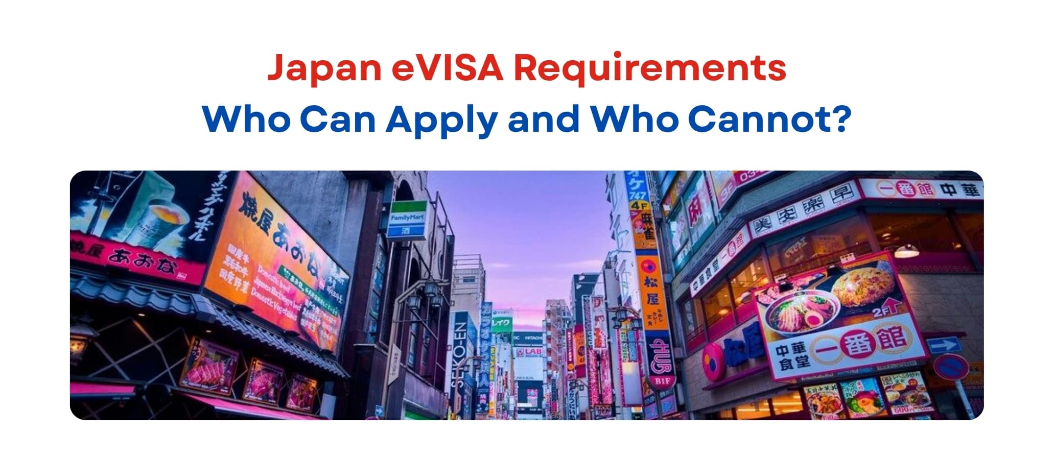 Japan eVISA Requirements: Who Can Apply and Who Cannot?